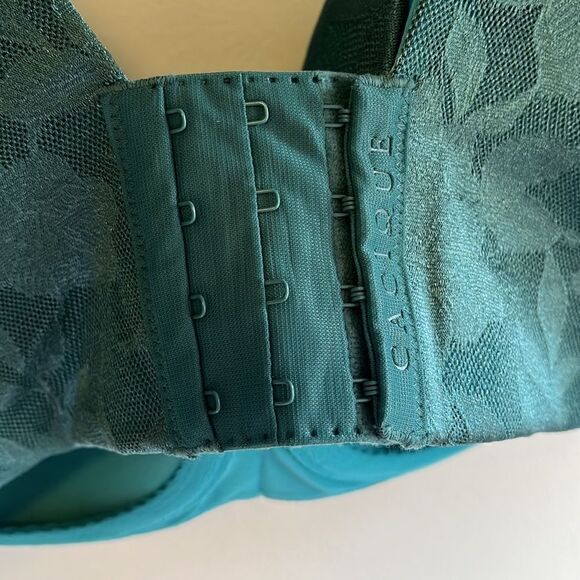INVISIBLE LACE BACK SMOOTHER LIGHTLY LINED GREEN BALCONETTE CACIQUE BRA 40DDD - Picture 8 of 8